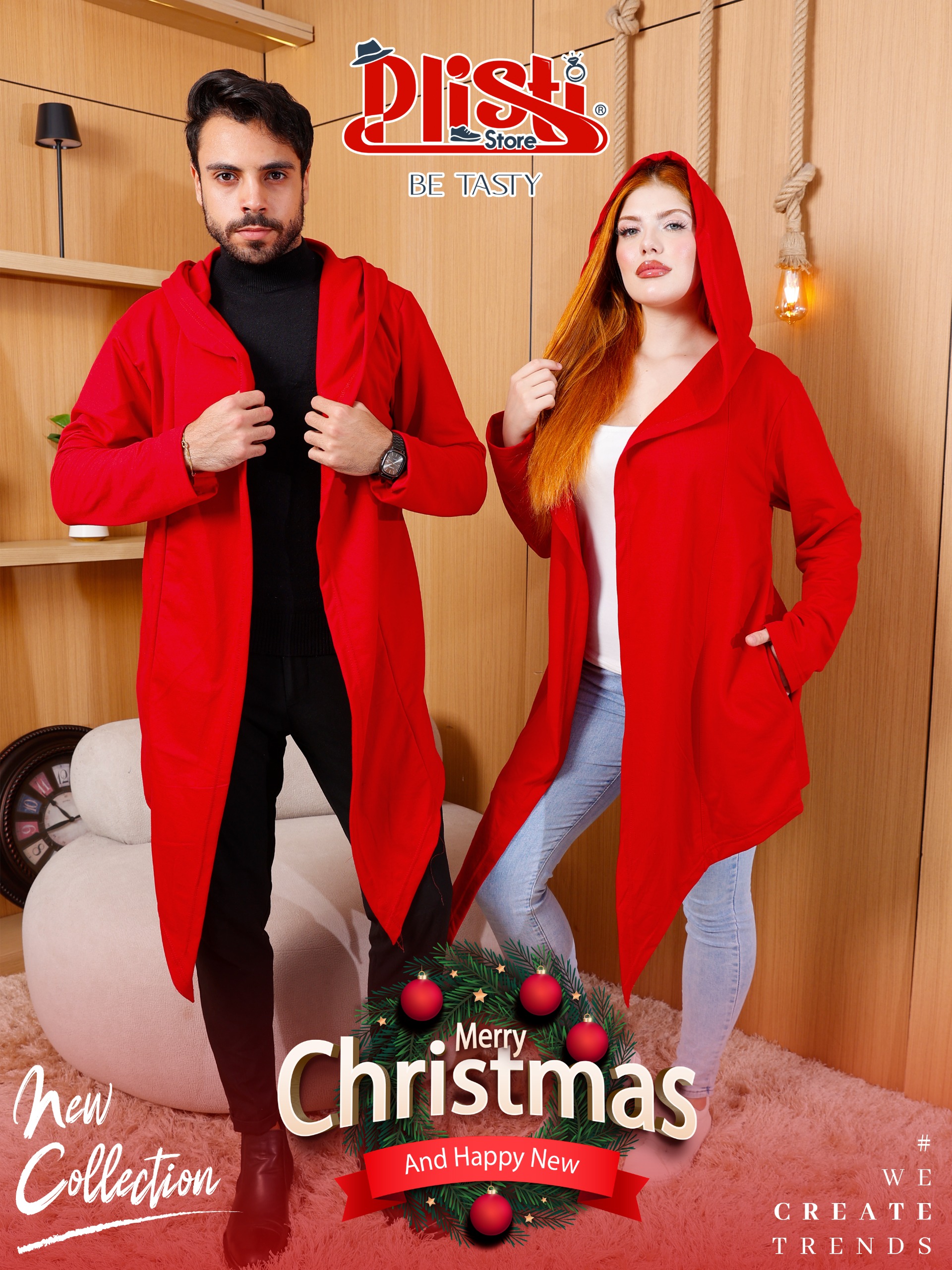 Red Cotton Cardigan – Unisex